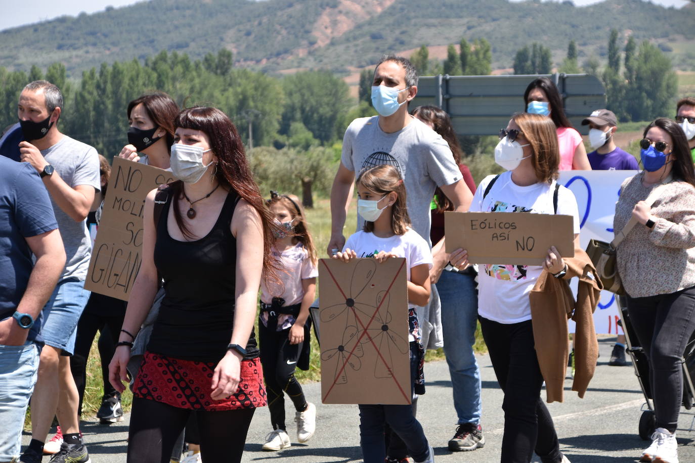 Fotos: Marcha contra los &#039;gigantes&#039; en el valle de Ocón