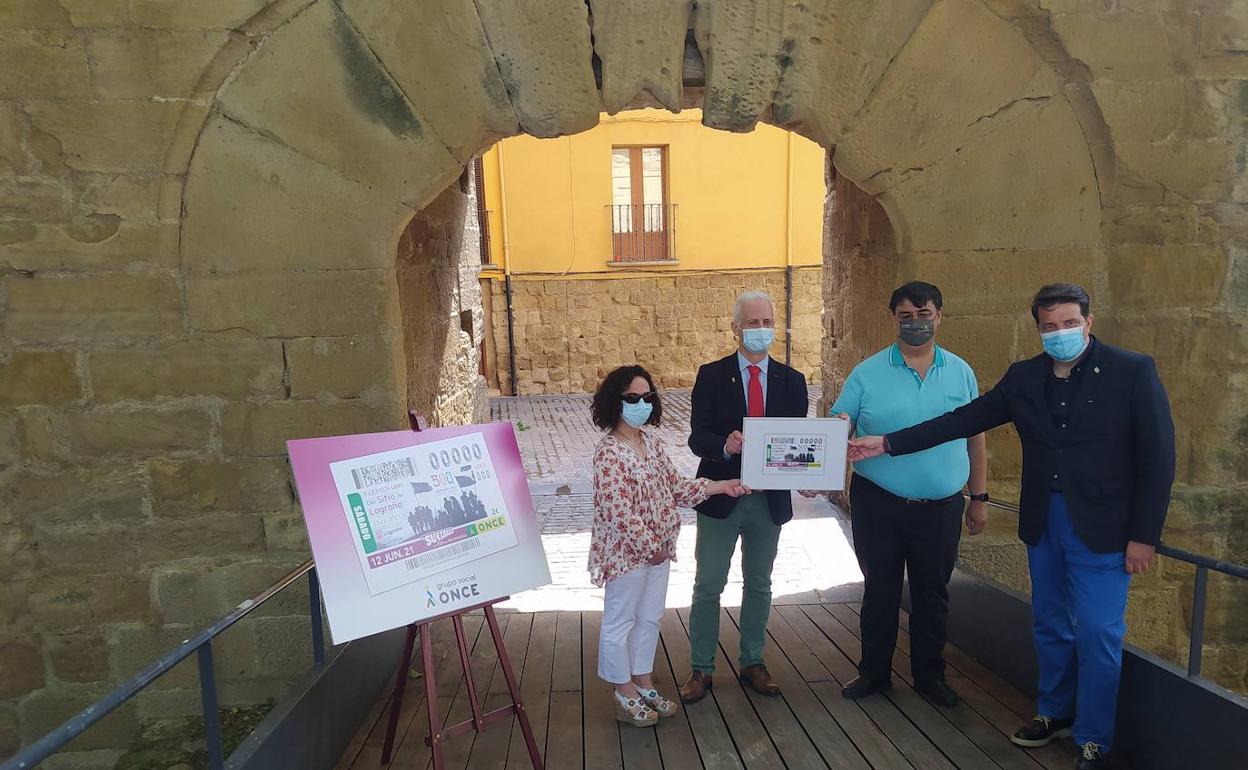 Presentación del cupón conmemorativo del V Centenario del Sito de Logroño. 