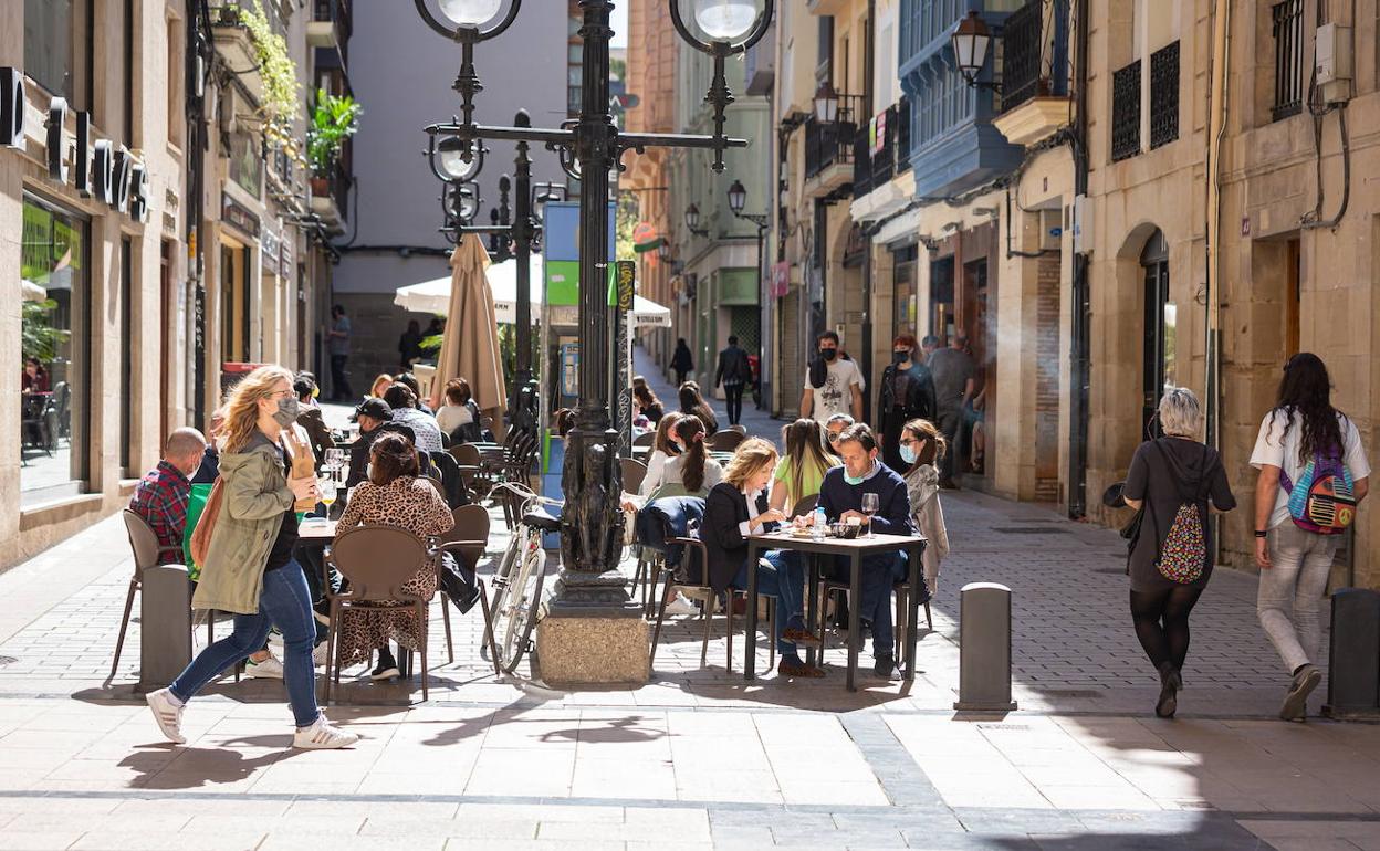 Zona de la calle Portales de Logroño. 