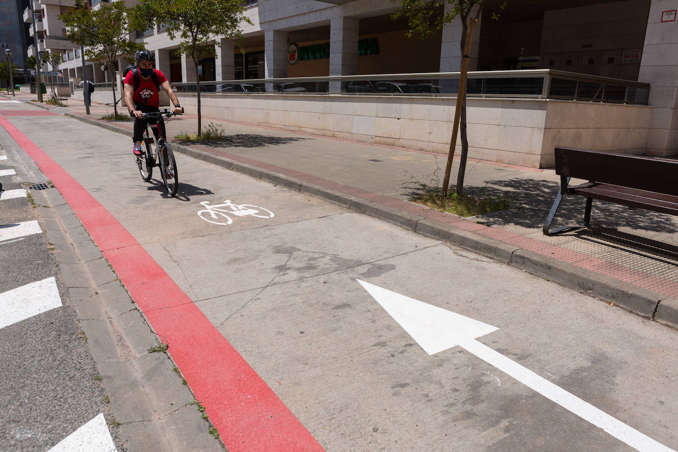 Fotos: El estado de las obras del Eje ciclista Los Lirios-El Cubo en Logroño