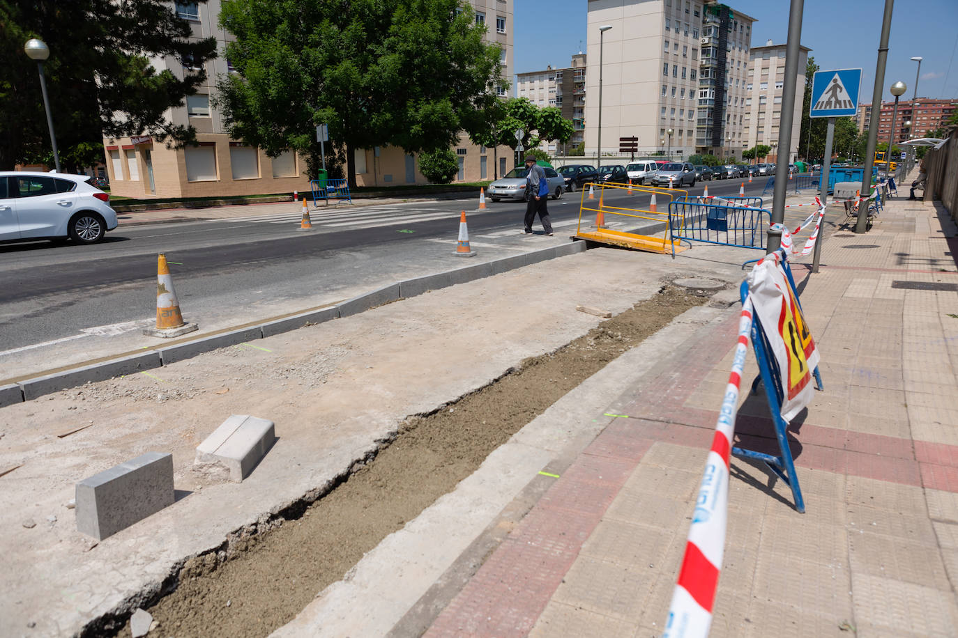 Fotos: El estado de las obras del Eje ciclista Los Lirios-El Cubo en Logroño