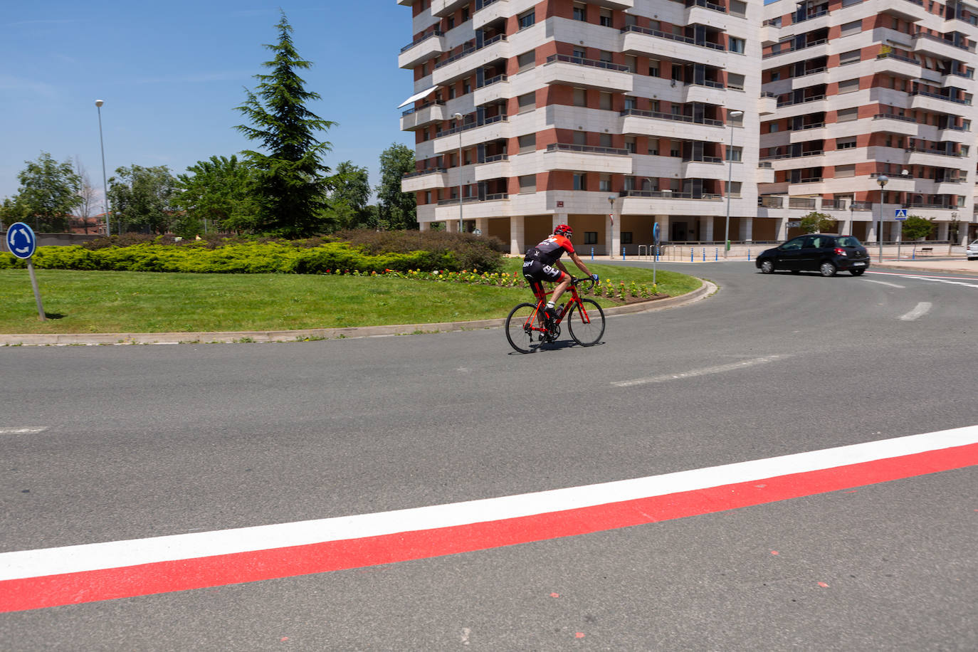 Fotos: El estado de las obras del Eje ciclista Los Lirios-El Cubo en Logroño