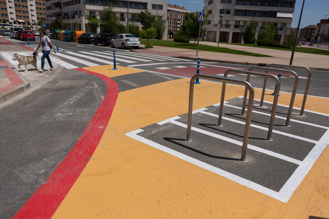 Fotos: El estado de las obras del Eje ciclista Los Lirios-El Cubo en Logroño