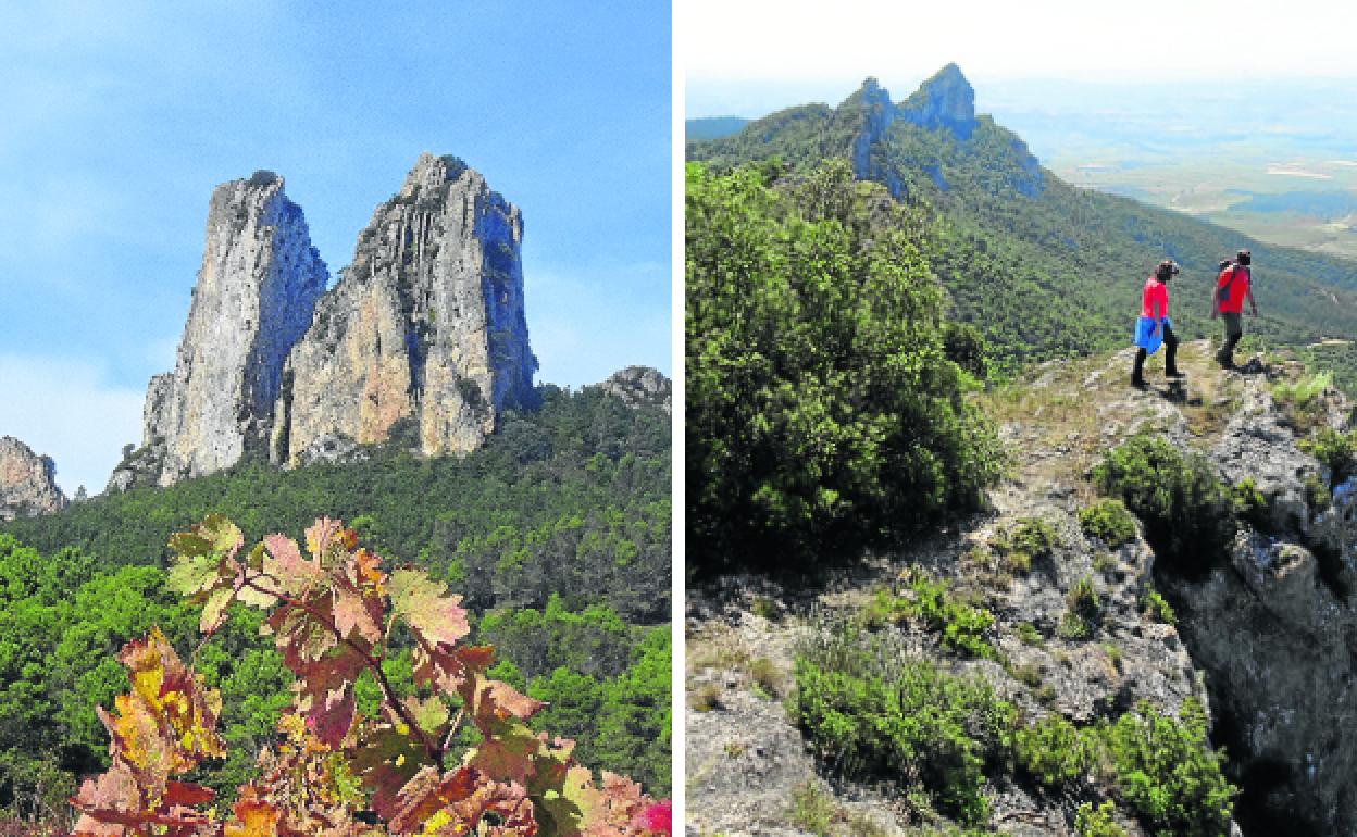 Peñas de Jembres y Peñalrayo, techo de los Obarenes, con el pico Tolacha al fondo. 