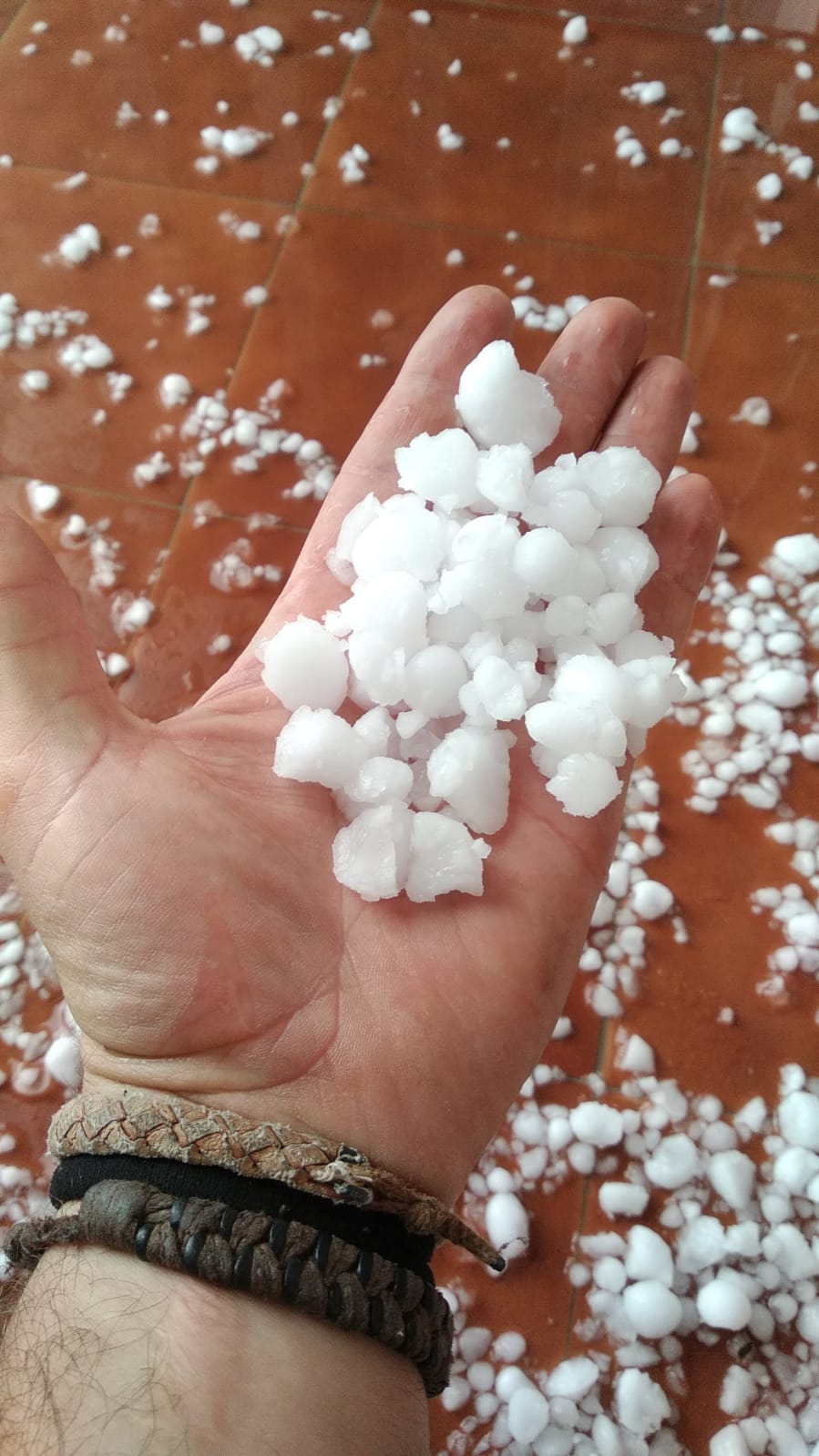 Fotos: Vuelven las tormentas a La Rioja, el granizo cae en Santo Domingo