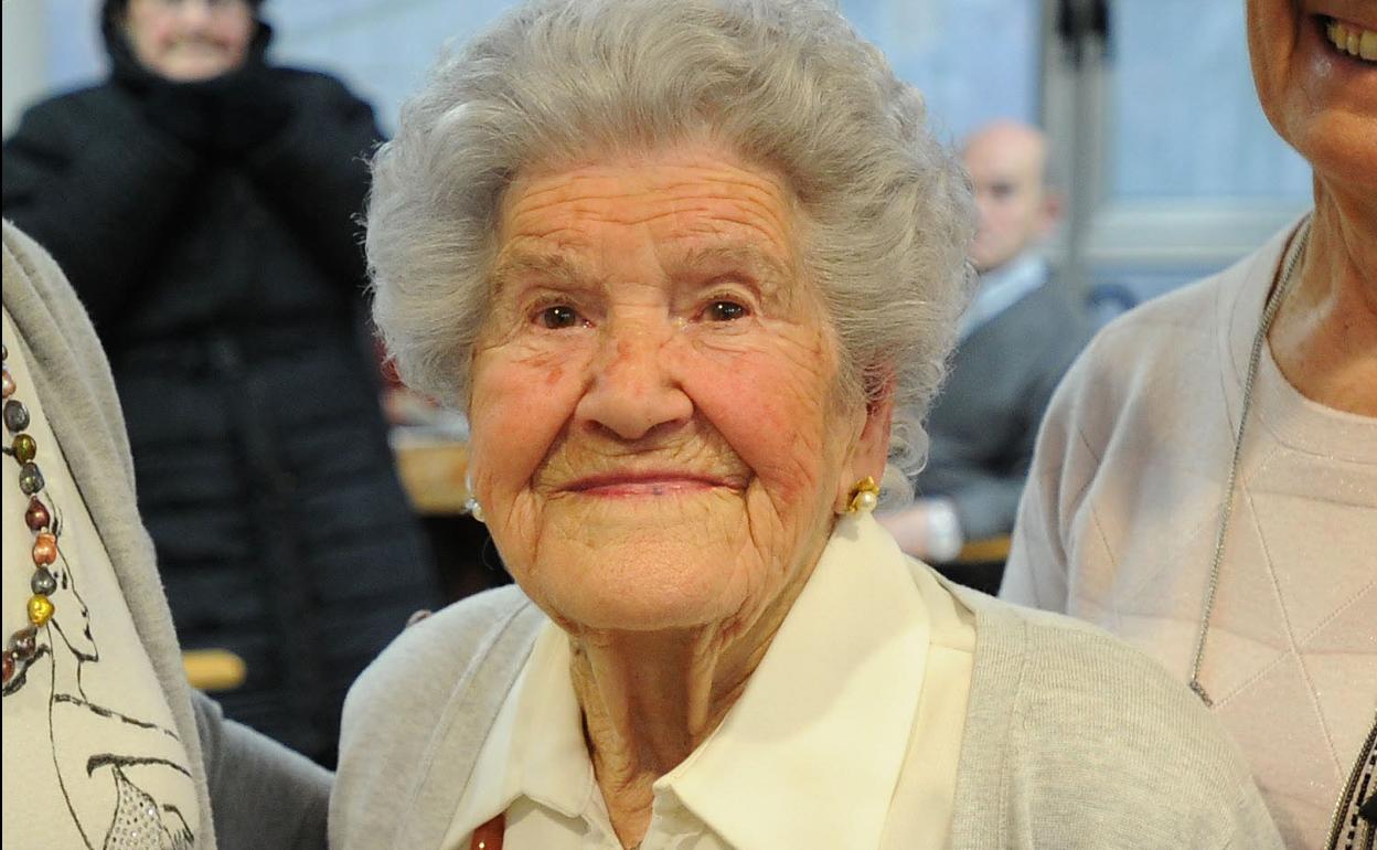 Isabel Barambio, eibarresa de 105 años.