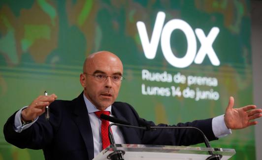 Jorge Buxadé, portavoz de Vox. 