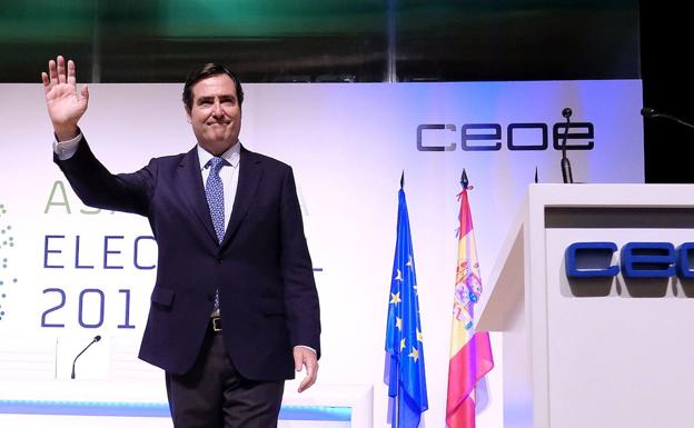 El presidente de la CEOE, Antonio Garamendi. 