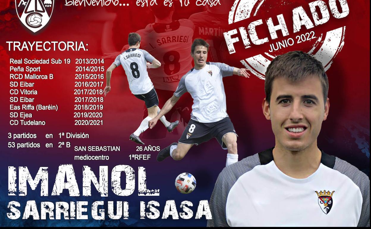 Imanol Sarriegui se suma al Calahorra