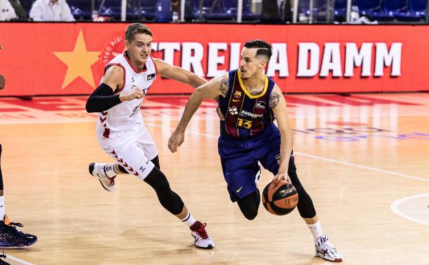 Thomas Heurtel durante un partido con el FC Barcelona.