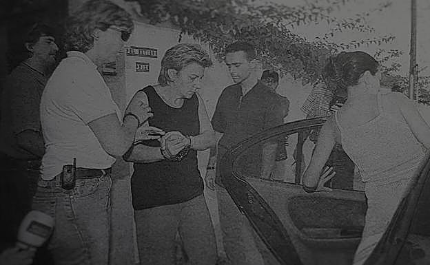 Dolores Vázquez, en el momento de ser detenida.