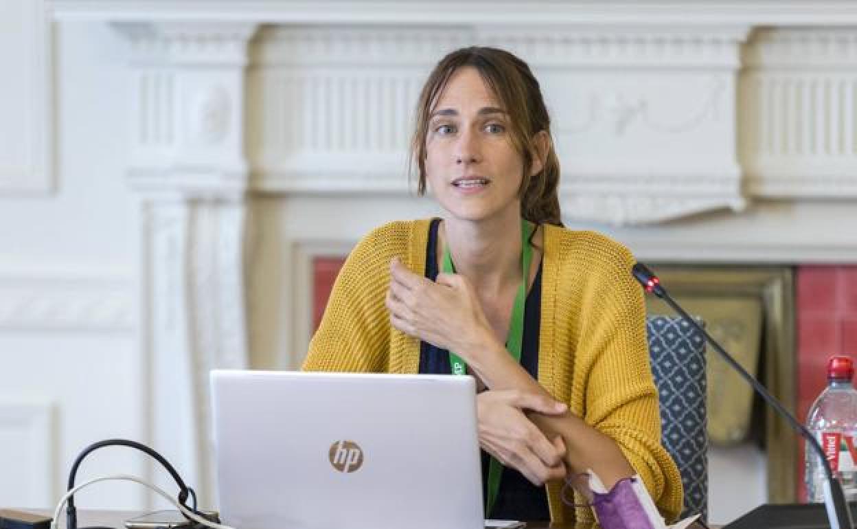 Ana Fernández Casado, durante su intervención en la UIMP. 