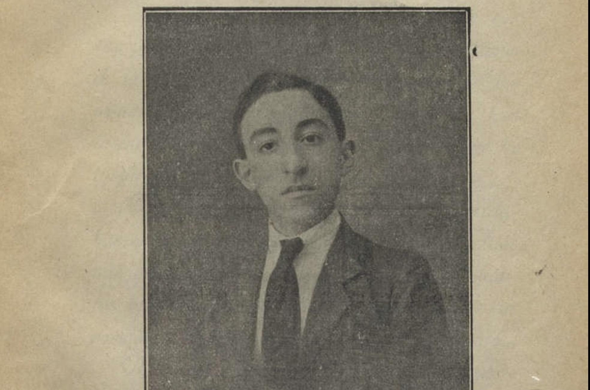 Retrato de Armando Buscarini publicado en su libro 'Ensueños' (1919), con 15 años. 
