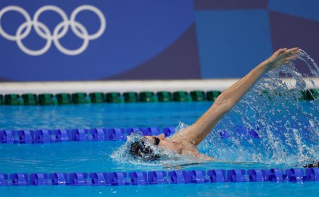 Nico García, octavo en la final del 200 espalda