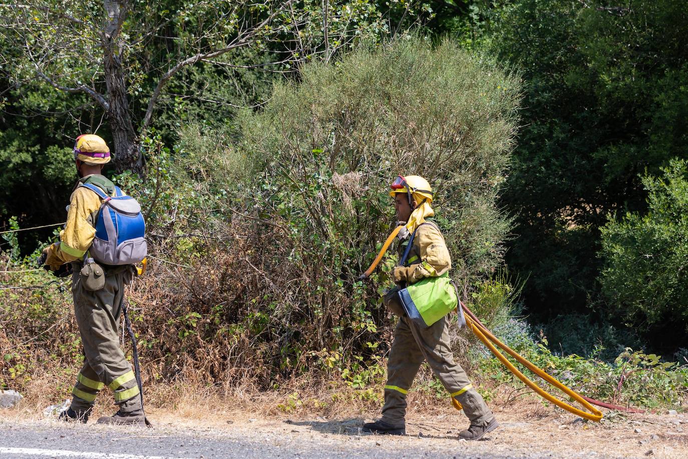 El incendio que se originó el sábado en Ezcaray ha sido declarado extinguido, aunque se mantiene la vigilancia para evitar que se reavive