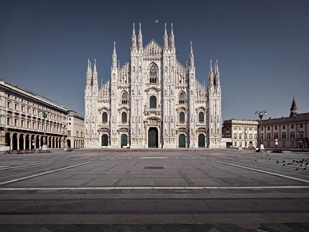 Piazza del Duomo, en Milán, en una fotografía captada el 4 de abril de 2020. 