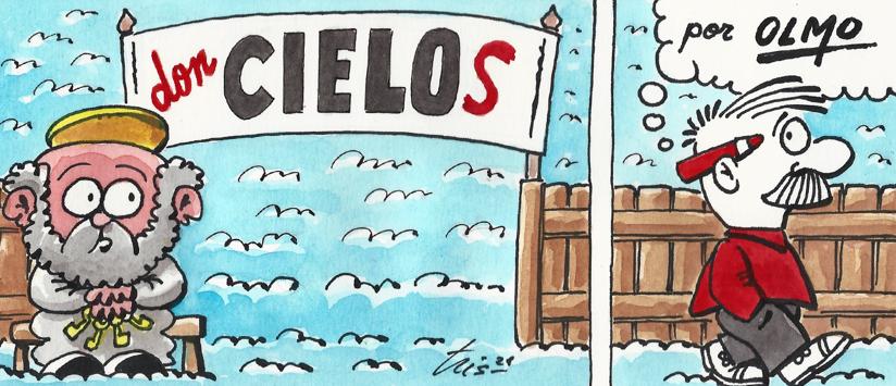 Viñeta de Tris de hoy en Diario La Rioja, dedicada a Luis del Olmo. 