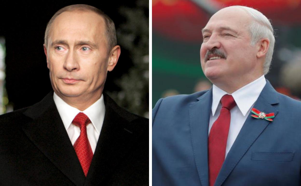 Vladímir Putin y Alexánder Lukashenko.