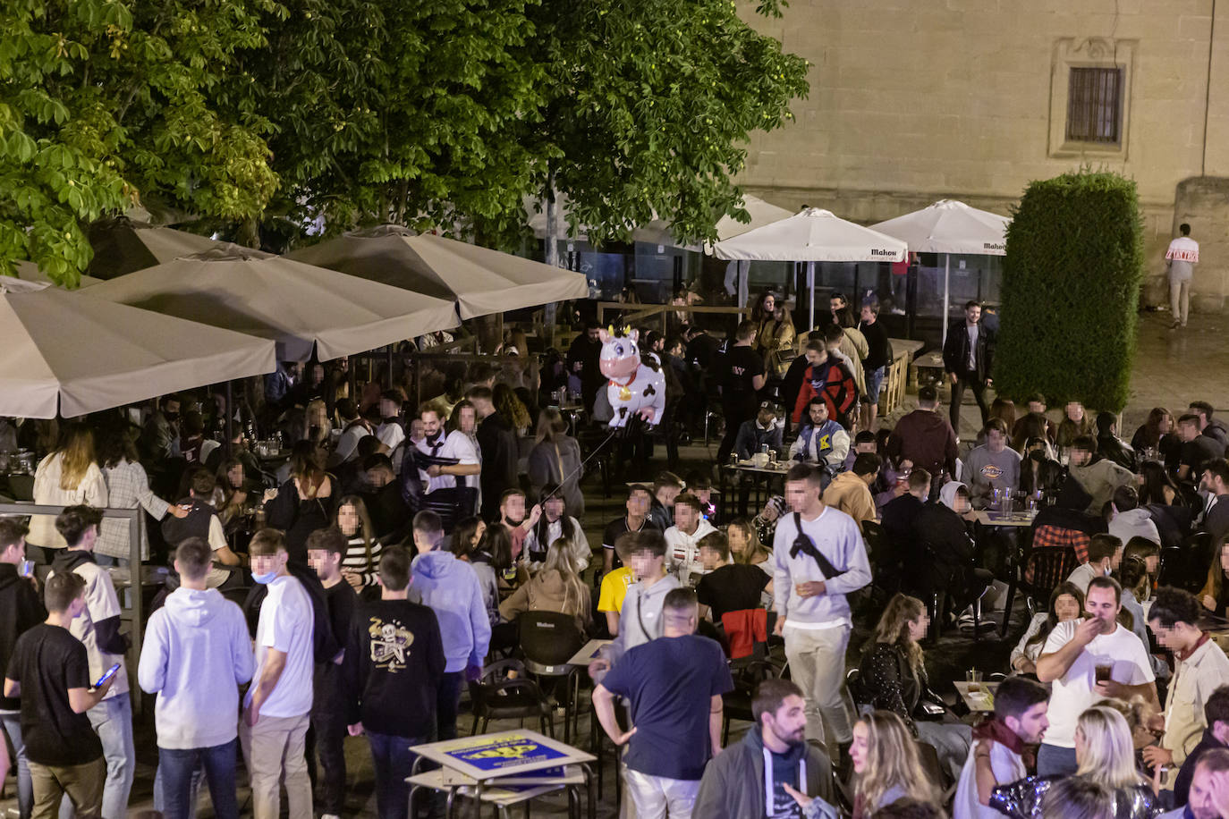Los jóvenes se trasladaron desde el Casco Antiguo de la ciudad hasta el parque de la capital riojana