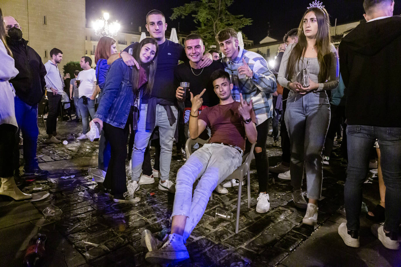 Los jóvenes se trasladaron desde el Casco Antiguo de la ciudad hasta el parque de la capital riojana