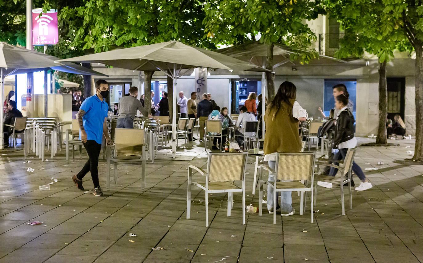 Los jóvenes se trasladaron desde el Casco Antiguo de la ciudad hasta el parque de la capital riojana
