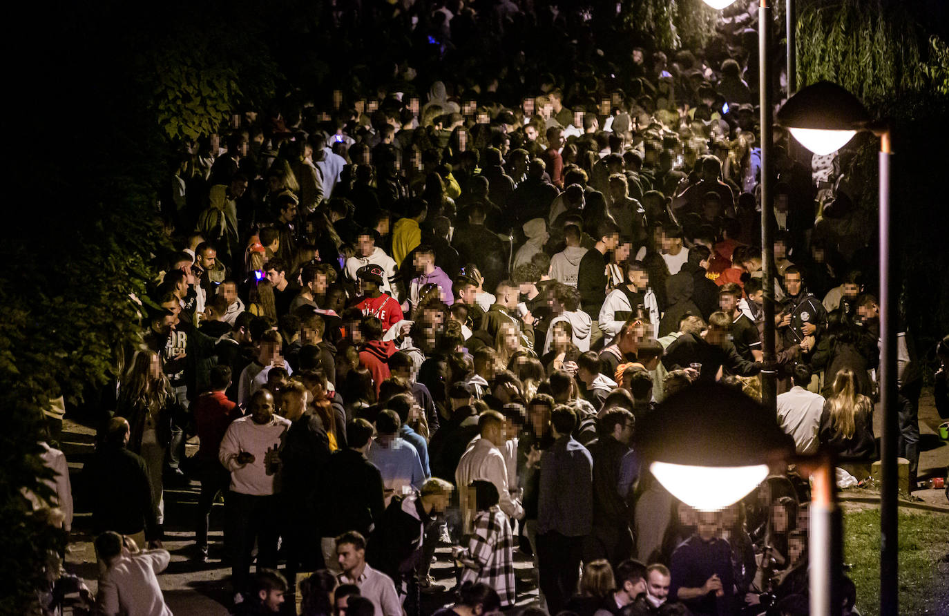 Los jóvenes se trasladaron desde el Casco Antiguo de la ciudad hasta el parque de la capital riojana