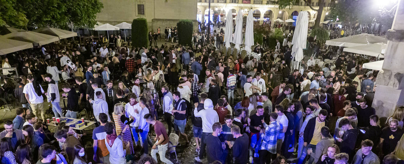 Los jóvenes se trasladaron desde el Casco Antiguo de la ciudad hasta el parque de la capital riojana
