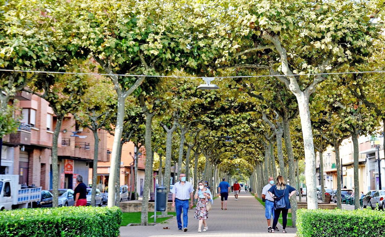 Un céntrico paseo de Calahorra. 