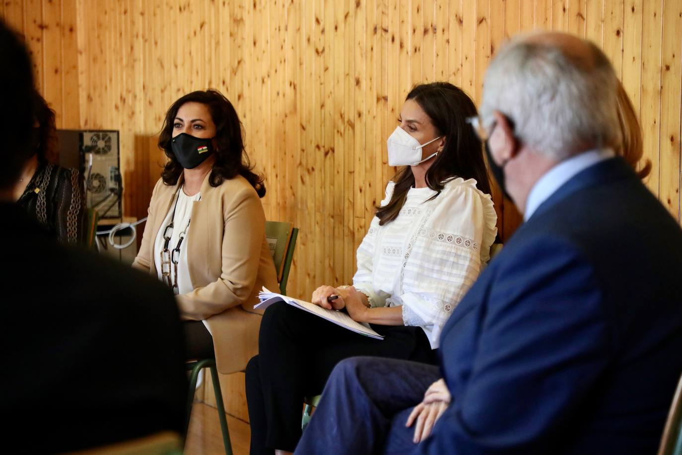 La reina Letizia ha visitado Haro para inaugurar el curso académico 2021/22 de Formación Profesional en el IES Ciudad de Haro. 