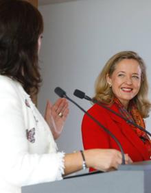 Imagen secundaria 2 - Andreu y Calviño, en algunos momentos del encuentro. 