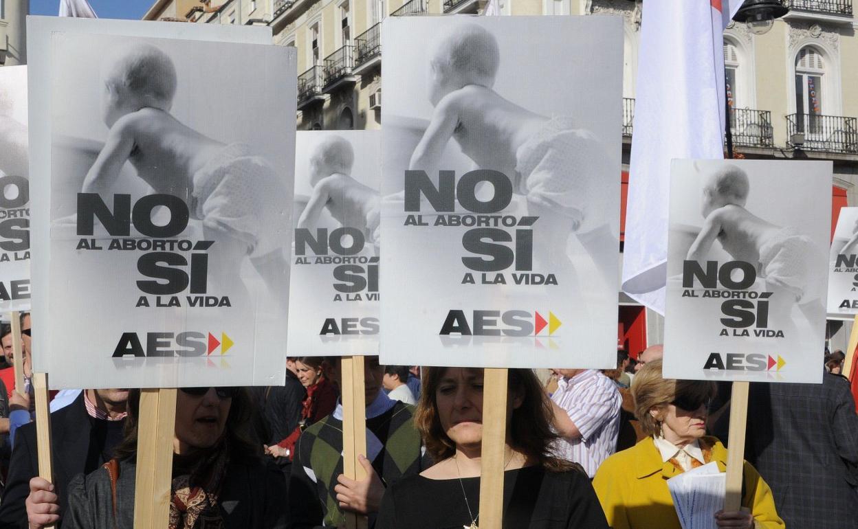 Manifestación contra el aborto en Madrid. 