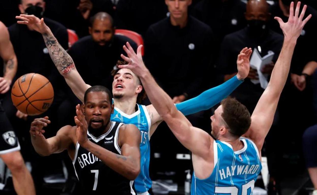 Kevin Durant, durante el partido. 