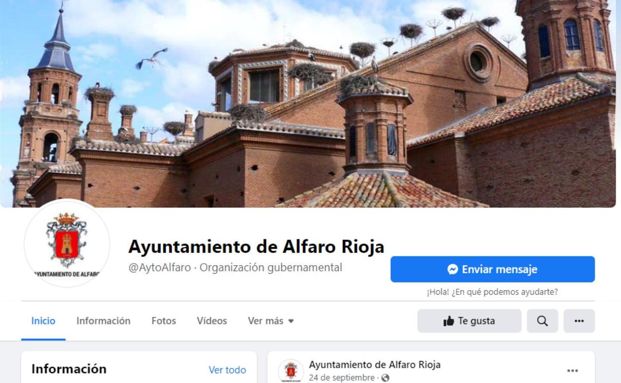 La cuenta en la red social Facebook del Ayuntamiento lleva bloqueada desde el 24 de septiembre. 