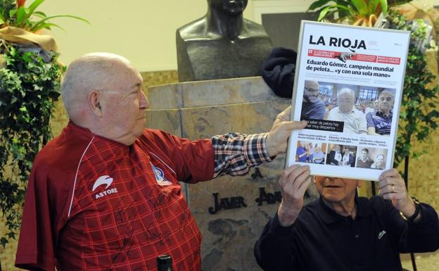 Eduardo Gómez, durante el homenaje que recibió por su 80 cumpleaños. 