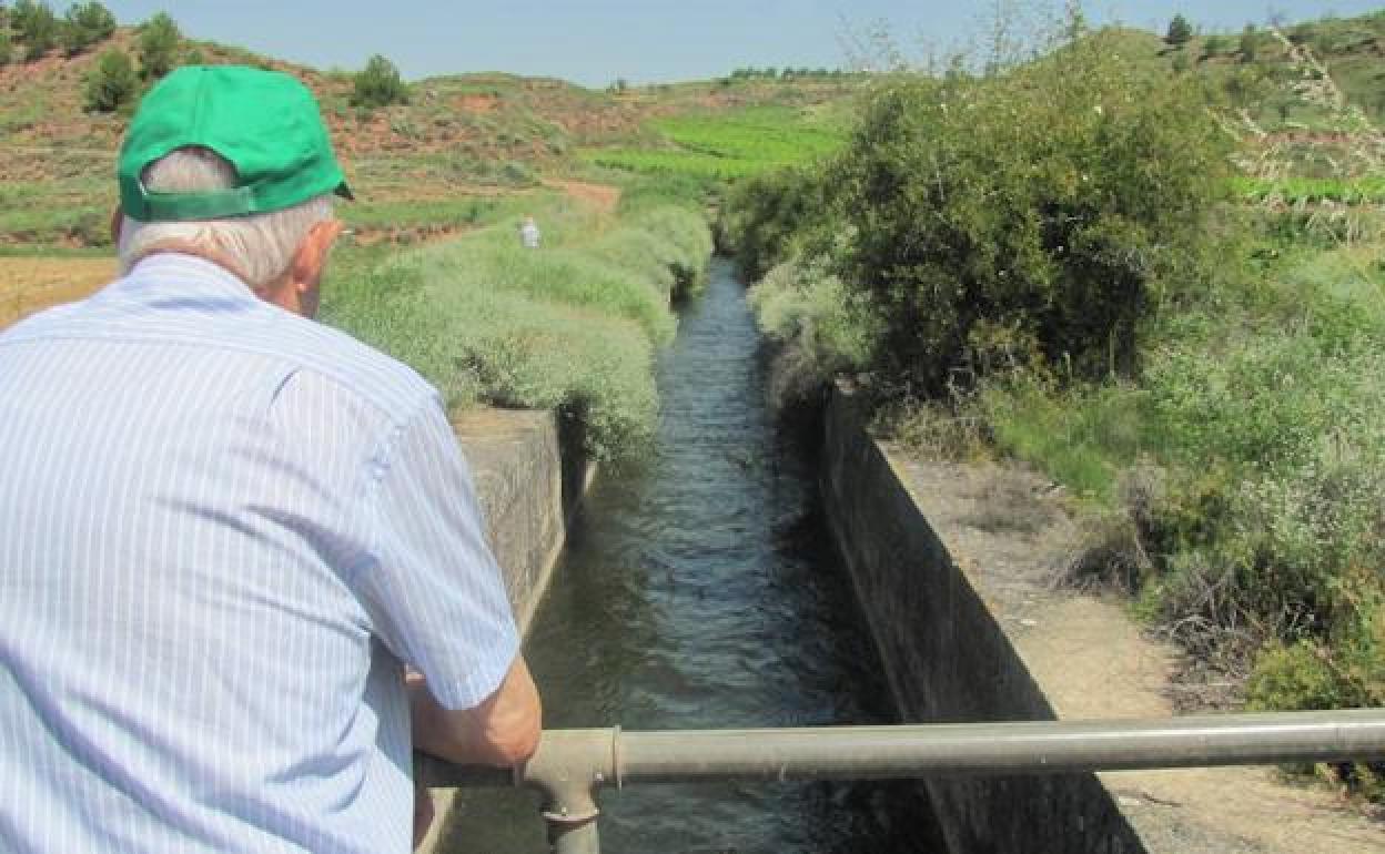 Canal de la margen izquierda del Najerilla a su paso por Badarán. 