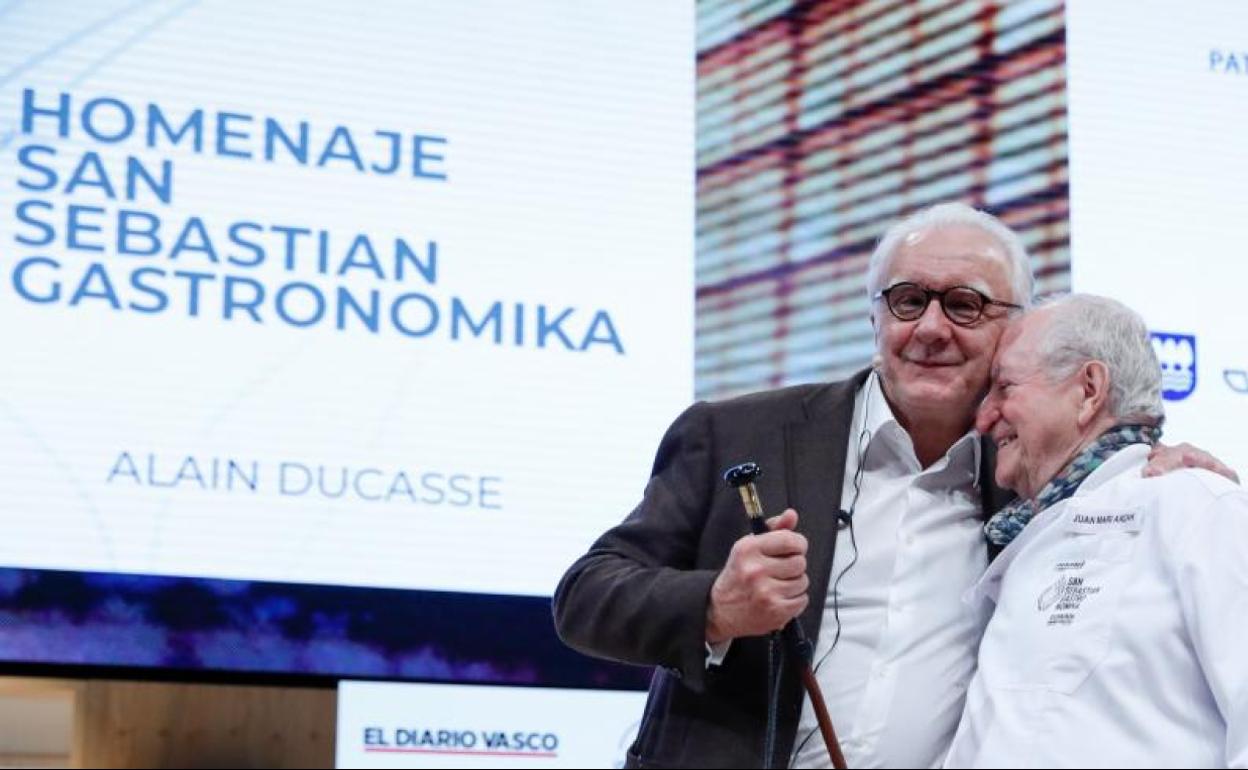 Alain Ducasse en San Sebastian Gastronomika,dnde ha sido homenaeado esta seamana.