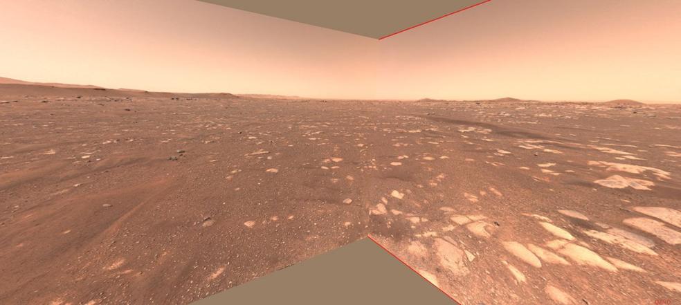 Foto de la superficie de Marte tomada en marzo de este año por el rover Perseverance. 