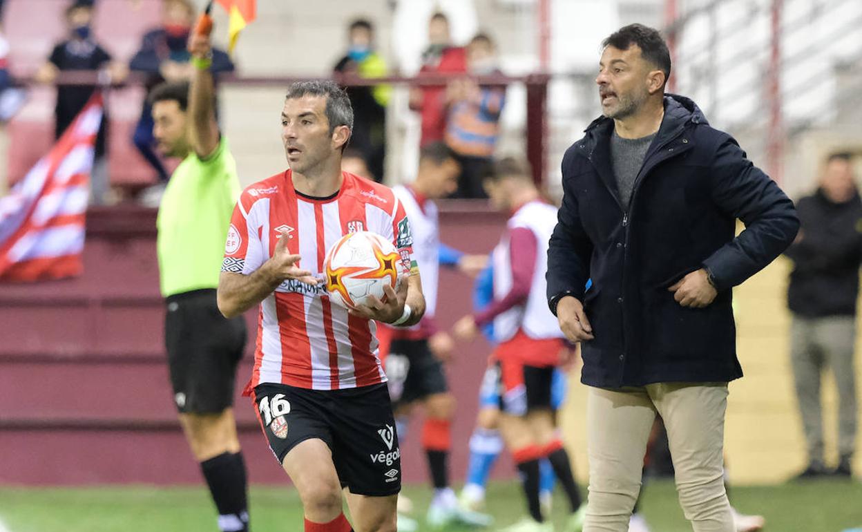 Iñaki, durante un partido en Las Gaunas. 