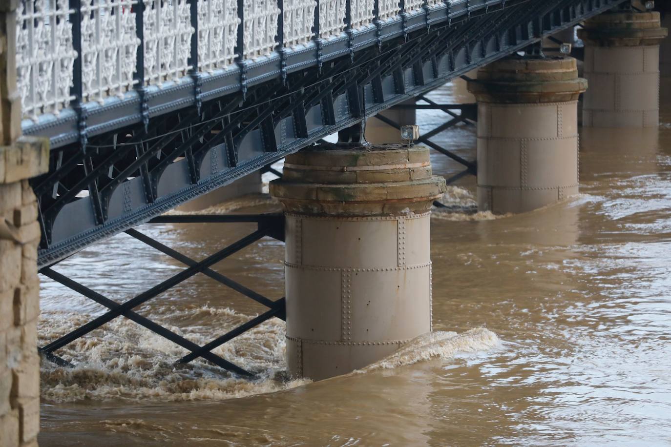 Fotos: Los daños causados por la crecida del Ebro en Logroño