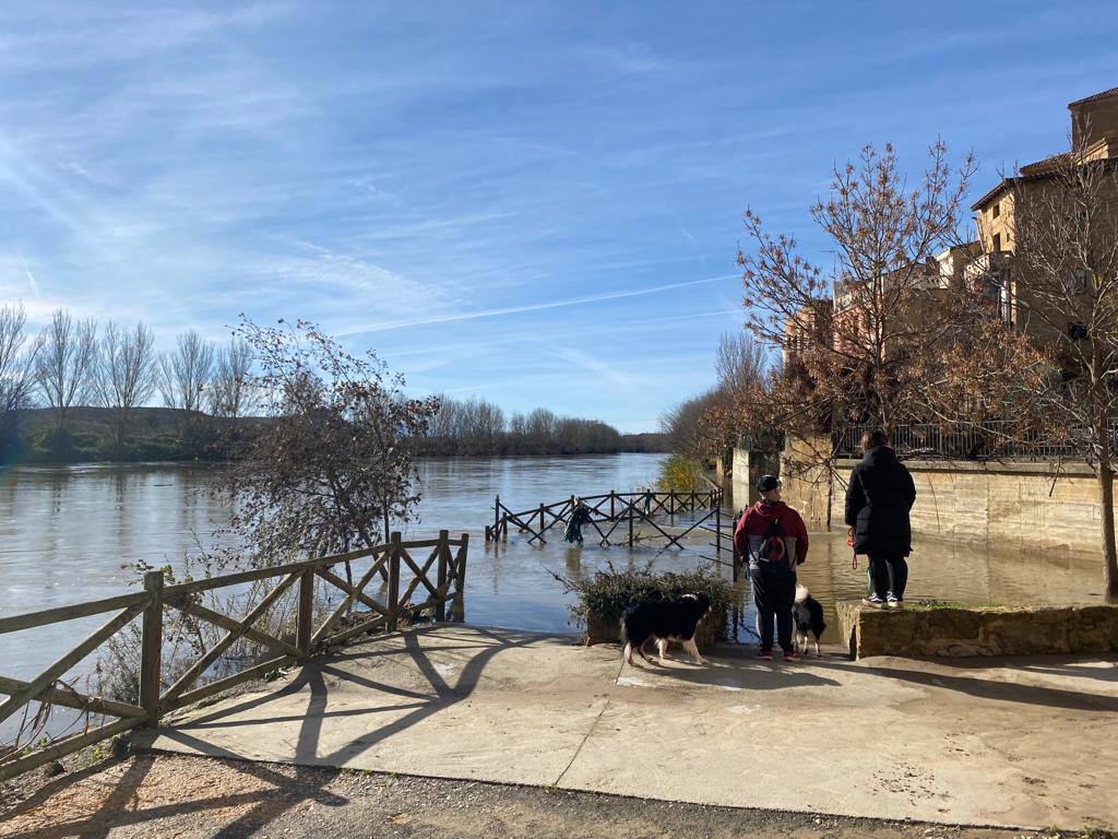 El paseo de Briñas continúa inundado