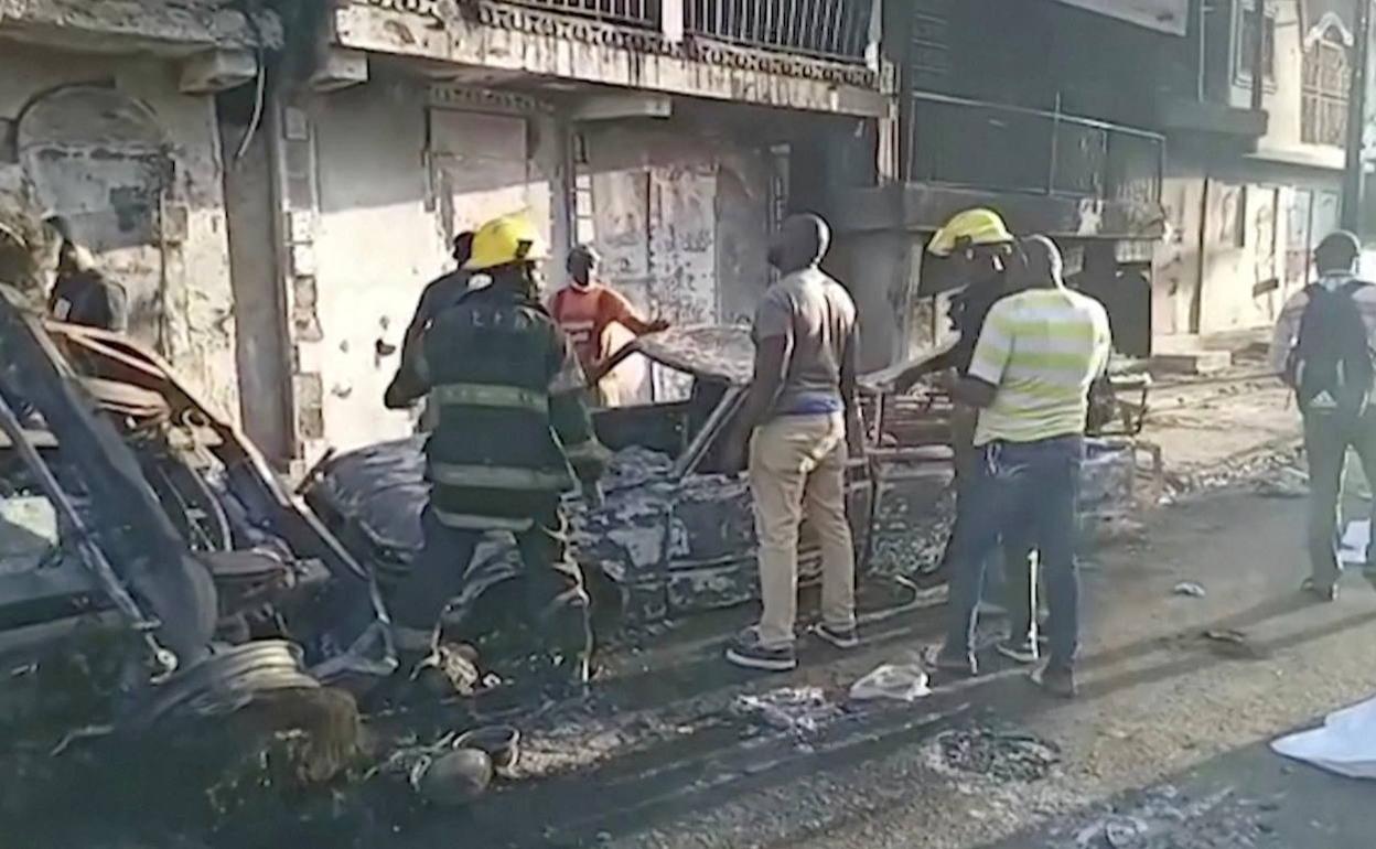 Lugar del accidente en Cabo Haitiano. 