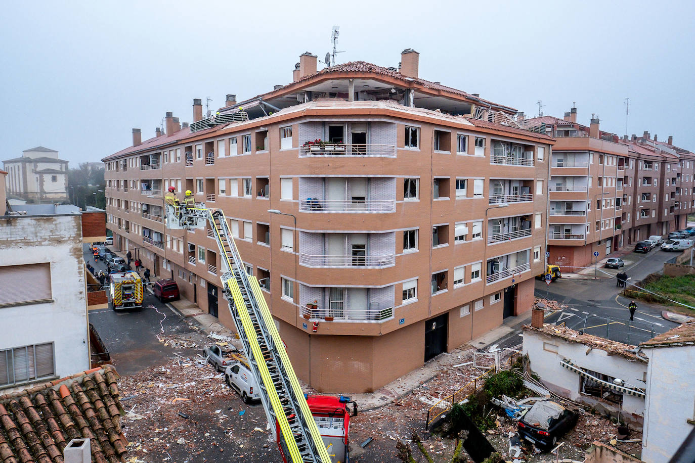 Fotos: Explosión de gas en un ático de Lardero