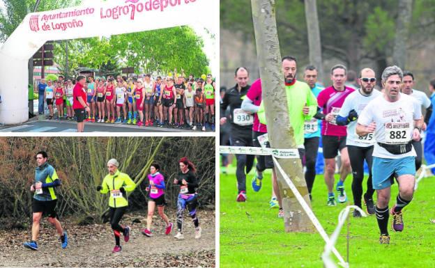 Imágenes de Cross Ciudad de Logroño en Las Norias, la salida de la Media Maratón de La Rioja y atletas en el Parque del Iregua, durante el Cross de Los Lirios