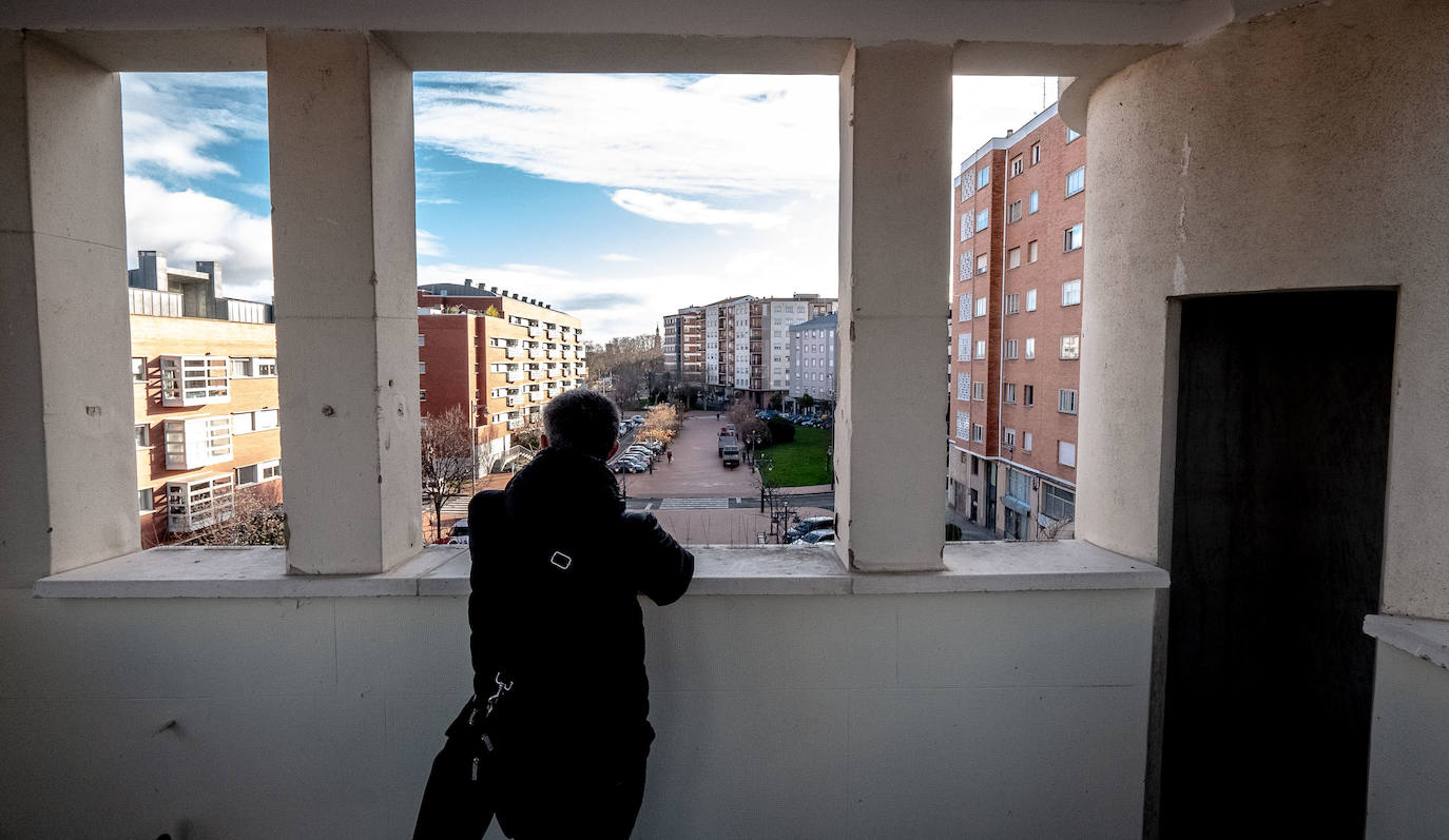 Fotos: El singular edificio de la residencia militar pervive sin estruendo en el centro de Logroño