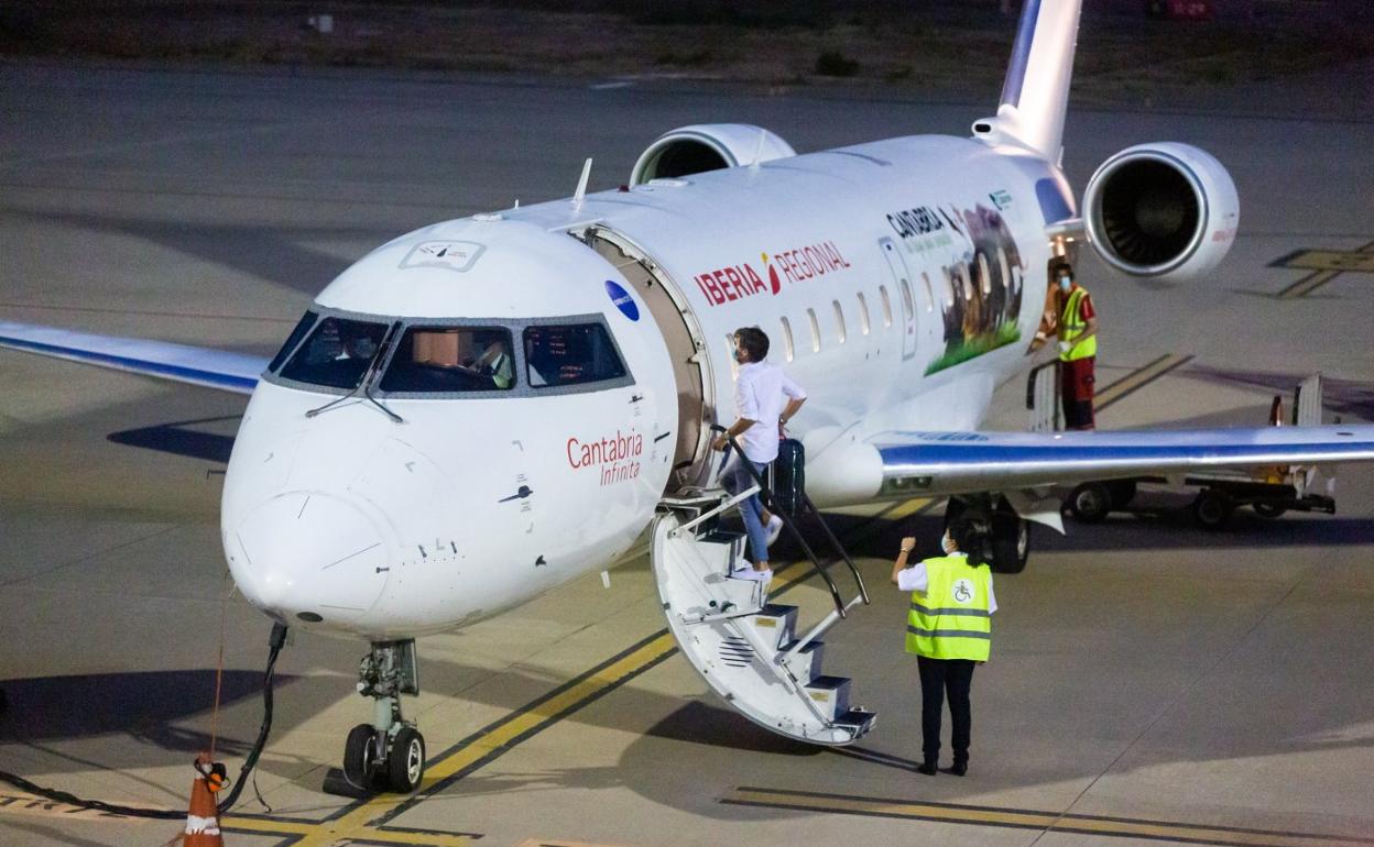 Imagen el pasado mes de septiembre cuando despegó el primer vuelo desde marzo de 2020. 