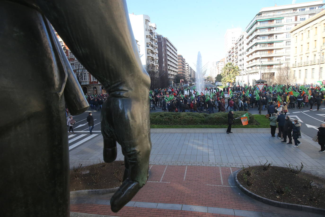 Fotos: La manifestación, a su paso por el centro de Logroño