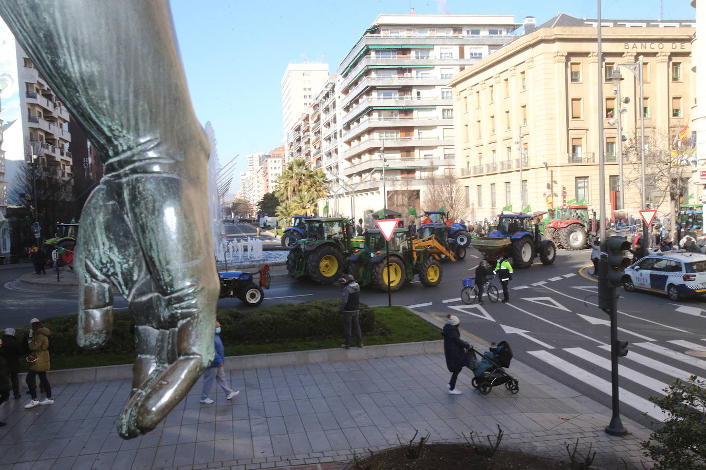 Fotos: La manifestación, a su paso por el centro de Logroño