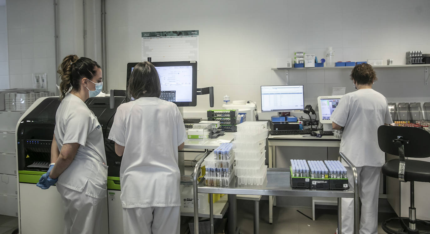 Fotos: Dentro del laboratorio de Microbiología del Hospital San Pedro