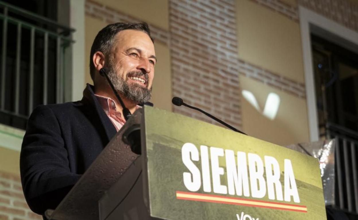 El presidente de Vox, Santiago Abascal 