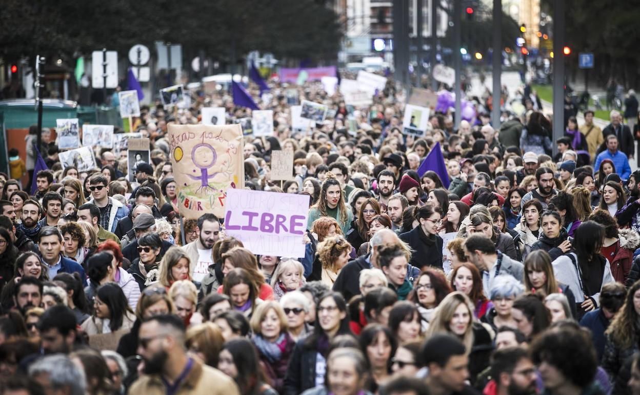 Imagen de archivo de la manifestación del 8M en 2020